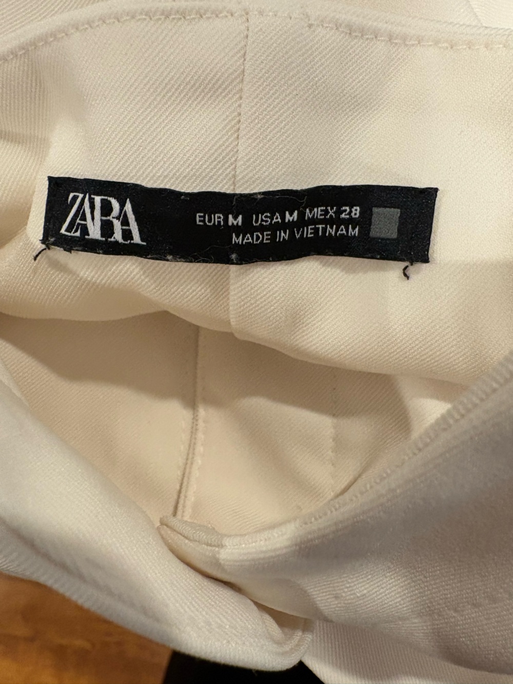 ZARA Ivory Button Front Wide Leg Jumpsuit Cream Sleeveless Minimalist Size M - Picture 5 of 5